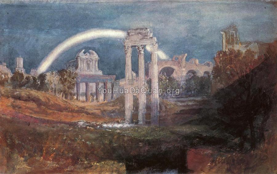 Rome,The Forum with a Rainbow - 约瑟夫·玛罗德·威廉·透纳